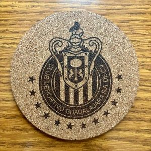 Chivas Futbol Logo Laser Engraved Cork Coaster